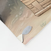 Pastel Raccoon Letter Garden Fleece Deken (Hoek)