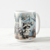 Pastel Raccoon Letter Garden Koffiemok (Voorkant rechts)