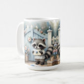 Pastel Raccoon Letter Garden Koffiemok (Voorkant links)