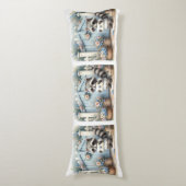 Pastel Raccoon Letter Garden Lichaamskussen (Voorkant Verticaal)