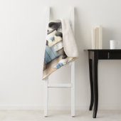 Pastel Raccoon Letter Garden Sherpa Deken (In situ)