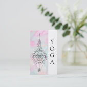 *~* Pastel Rainbooboostrils Sacred Geometry YOGA Visitekaartje (Staand voorkant)