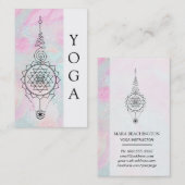 *~* Pastel Rainbooboostrils Sacred Geometry YOGA Visitekaartje (Voorkant / Achterkant)