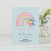 Pastel Rainbow 3e verjaardag Kaart (Staand voorkant)