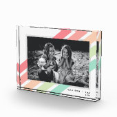 Pastel Rainbow Aangepaste gepersonaliseerde naam G Fotoblokken (Rechts)