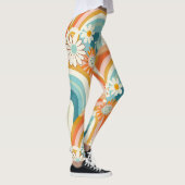 pastel rainbow and floral yoga gym Leggings (Rechts)