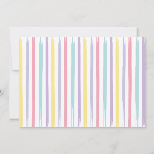 Pastel Rainbow Art Party Birthday Hartelijk dank Kaart (Achterkant)