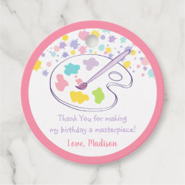 Pastel Rainbow Art Party Verjaardag Bedankjes Labels