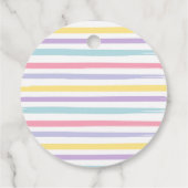 Pastel Rainbow Art Party Verjaardag Bedankjes Labels (Achterkant)