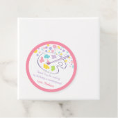 Pastel Rainbow Art Party Verjaardag Bedankjes Labels (In situ)