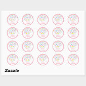 Pastel Rainbow Art Party Verjaardag Ronde Sticker (Vel)