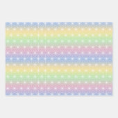 Pastel Rainbow Asanoha Geometric Pattern Inpakpapier Vel (Voorkant 3)