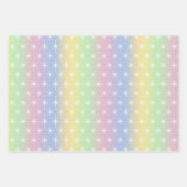 Pastel Rainbow Asanoha Geometric Pattern Inpakpapier Vel (Voorkant 2)