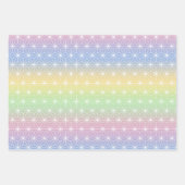 Pastel Rainbow Asanoha Geometric Pattern Inpakpapier Vel (Voorkant)
