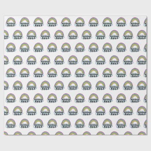 Pastel Rainbow Baby Birth Blessing Birth Mirakel Cadeaupapier (Vlak)