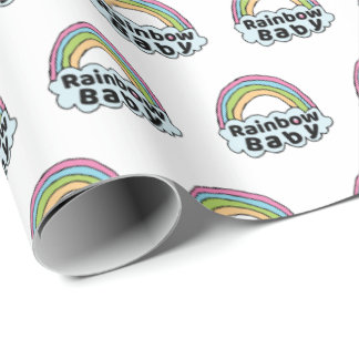 Pastel Rainbow Baby Birth Blessing Birth Mirakel Cadeaupapier