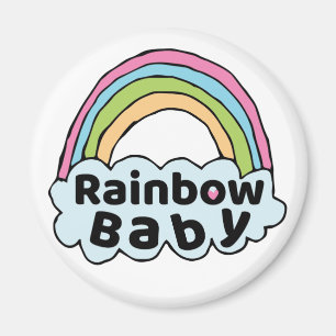 Pastel Rainbow Baby Birth Blessing Birth Mirakel Magneet