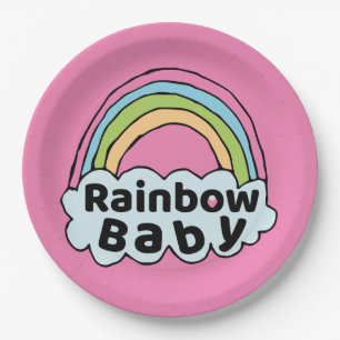 Pastel Rainbow Baby Birth Blessing Birth Mirakel Papieren Bordje