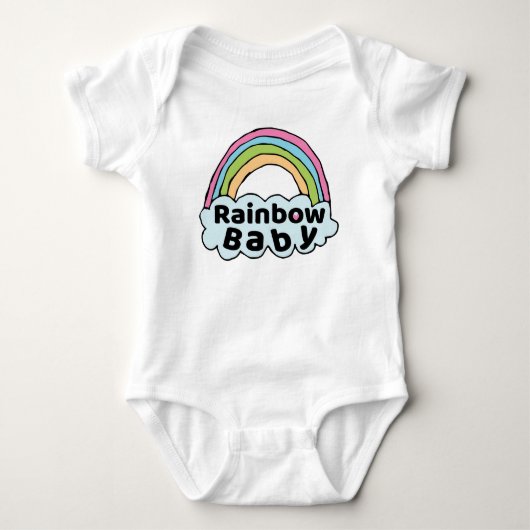 Pastel Rainbow Baby Birth Blessing Birth Mirakel Romper (Voorkant)