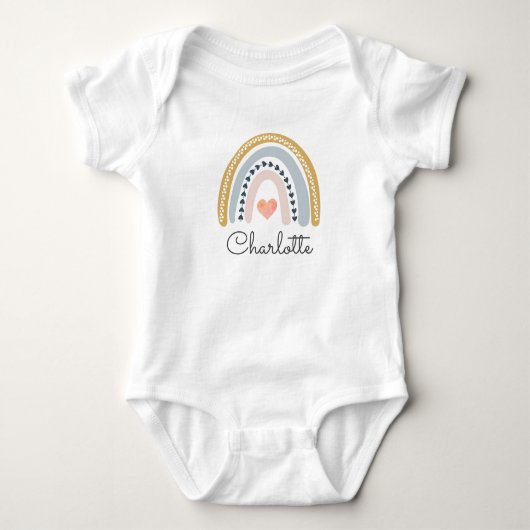 Pastel Rainbow-Baby Naam Romper (Voorkant)