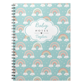 Pastel Rainbow Baby Notes Journal Custom Name Notitieboek