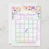 Pastel Rainbow Baby shower Bingo Game Kaart (Voorkant)