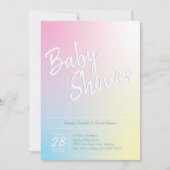 Pastel Rainbow Baby shower Eenvoudig Modern Kaart (Voorkant)