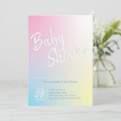 Pastel Rainbow Baby shower Eenvoudig Modern Kaart (Staand voorkant)