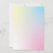 Pastel Rainbow Baby shower Eenvoudig Modern Kaart (Achterkant)