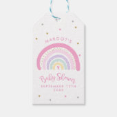Pastel Rainbow Baby shower Favor Cadeaulabel (Voorkant)
