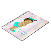 Pastel Rainbow Baby shower gastenboek Notitieboek (Linkerzijde)