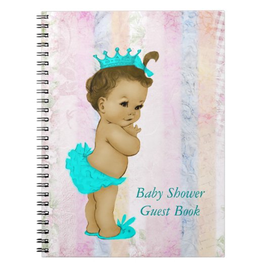 Pastel Rainbow Baby shower gastenboek Notitieboek (Voorkant)