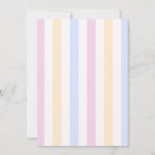 Pastel Rainbow Baby shower Invitation Schattige Ra Kaart (Achterkant)