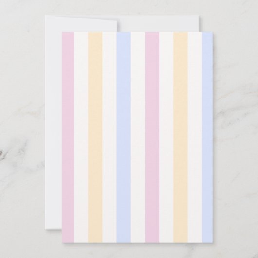 Pastel Rainbow Baby shower Invitation Schattige Ra Kaart (Achterkant)