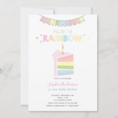 Pastel Rainbow Baby shower Party Kaart (Voorkant)