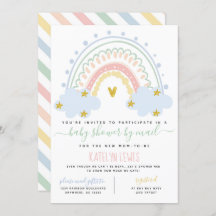 Pastel Rainbow-Baby shower per post