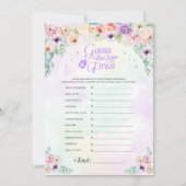 Pastel Rainbow Baby shower Price Game Card Kaart (Voorkant)