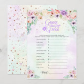 Pastel Rainbow Baby shower Price Game Card Kaart (Voorkant / Achterkant)