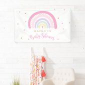 Pastel Rainbow-Baby shower Welkom Spandoek (Insitu)
