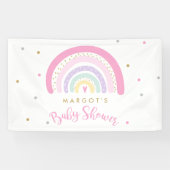 Pastel Rainbow-Baby shower Welkom Spandoek (Horizontaal)