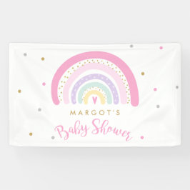 Pastel Rainbow-Baby shower Welkom Spandoek