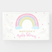 Pastel Rainbow Baby shower Welkom Spandoek (Horizontaal)