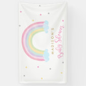 Pastel Rainbow Baby shower Welkom Spandoek (Verticaal)