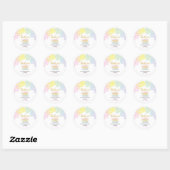 Pastel Rainbow Balloon Verjaardag Sticker Labels (Vel)
