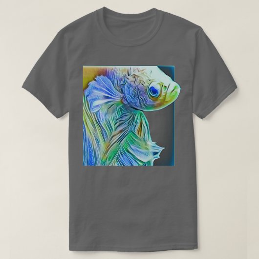 Pastel Rainbow Betta Fish Aquarium Fantasy Dreams T-shirt (Design voorkant)