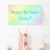Pastel Rainbow Birthday Banner (Insitu)