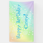 Pastel Rainbow Birthday Banner (Verticaal)