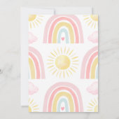 Pastel Rainbow Birthday Invitation Kaart (Achterkant)