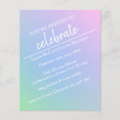 Pastel Rainbow Birthday Party Flyer (Voorkant)