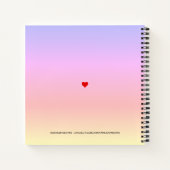 Pastel Rainbow & Black Typografie Affirmaties Notitieboek (Achterkant)